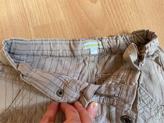 Beau pantacourt beige Vertbaudet T. 4 ans/102 cm garçon TBE - photo numéro 7