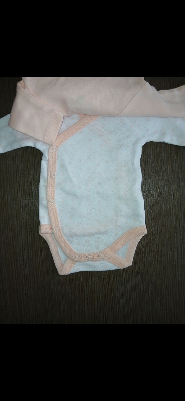 lot de deux bodies manches longues fille naissance 0 mois - photo numéro 2