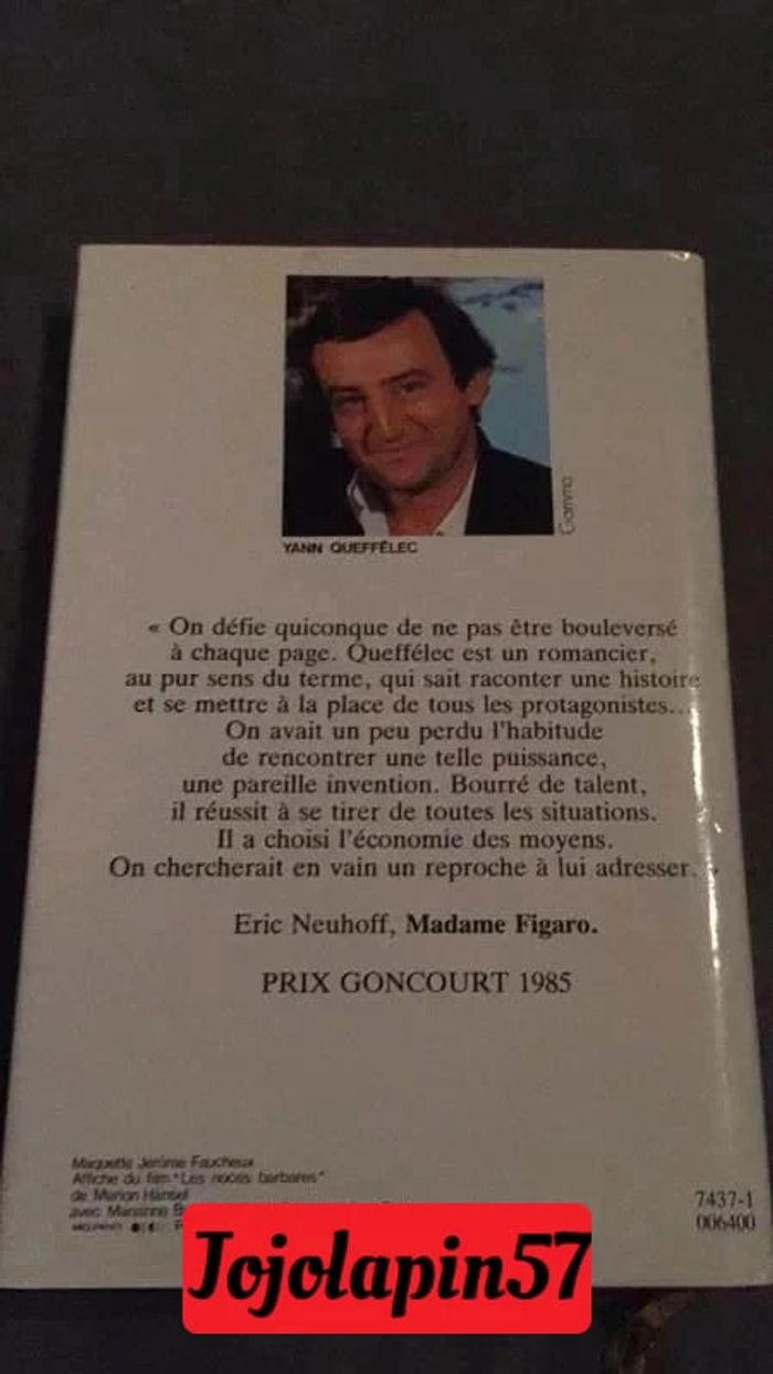 Livre Les noces barbares - photo numéro 2
