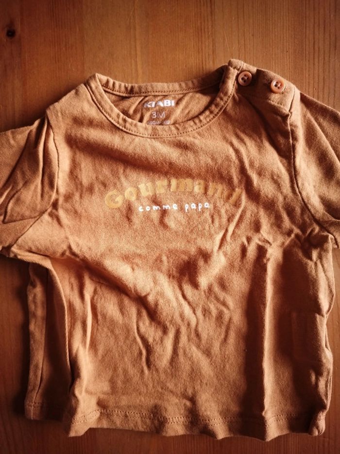 Lot de 3 tee-shirts manches longues taille 3 mois - photo numéro 4