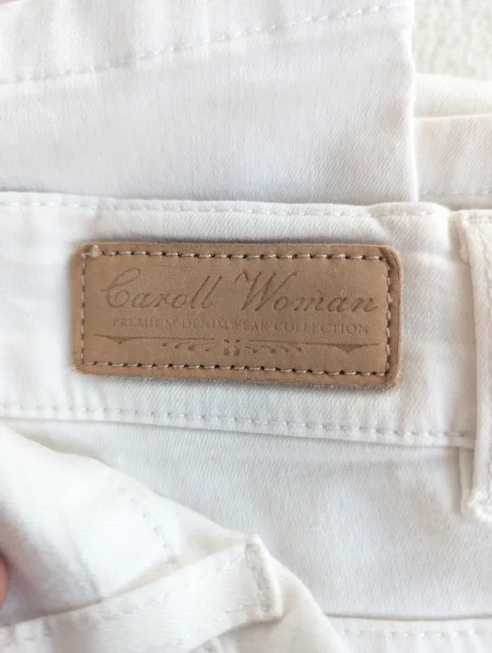 Jean blanc Caroll Premium – Slim 3/4 chic & confort T38 - photo numéro 4