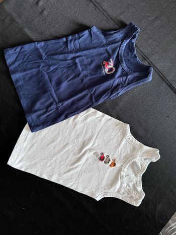 Lot 2 débardeurs 18 mois bleu & blanc
