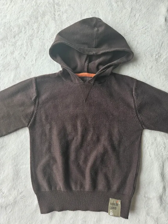 Pull fin à capuche 3 ans (94cm) okaidi - photo numéro 2