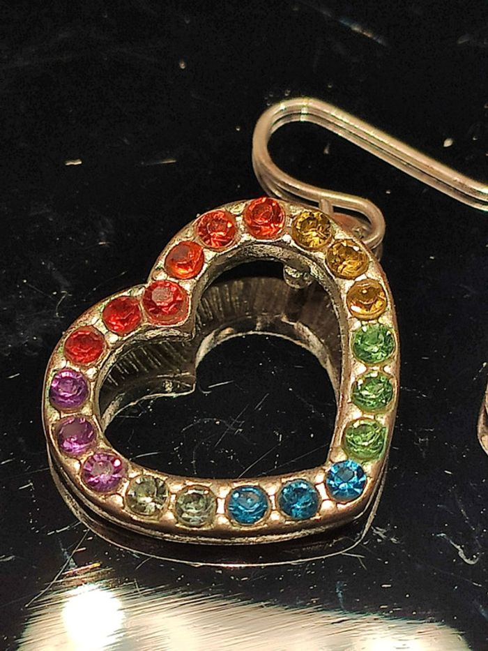 Boucles d'oreilles fantaisie cœur - photo numéro 3