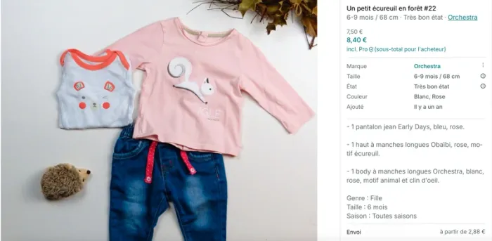Fille 6 mois : rentrée en rose - photo numéro 3