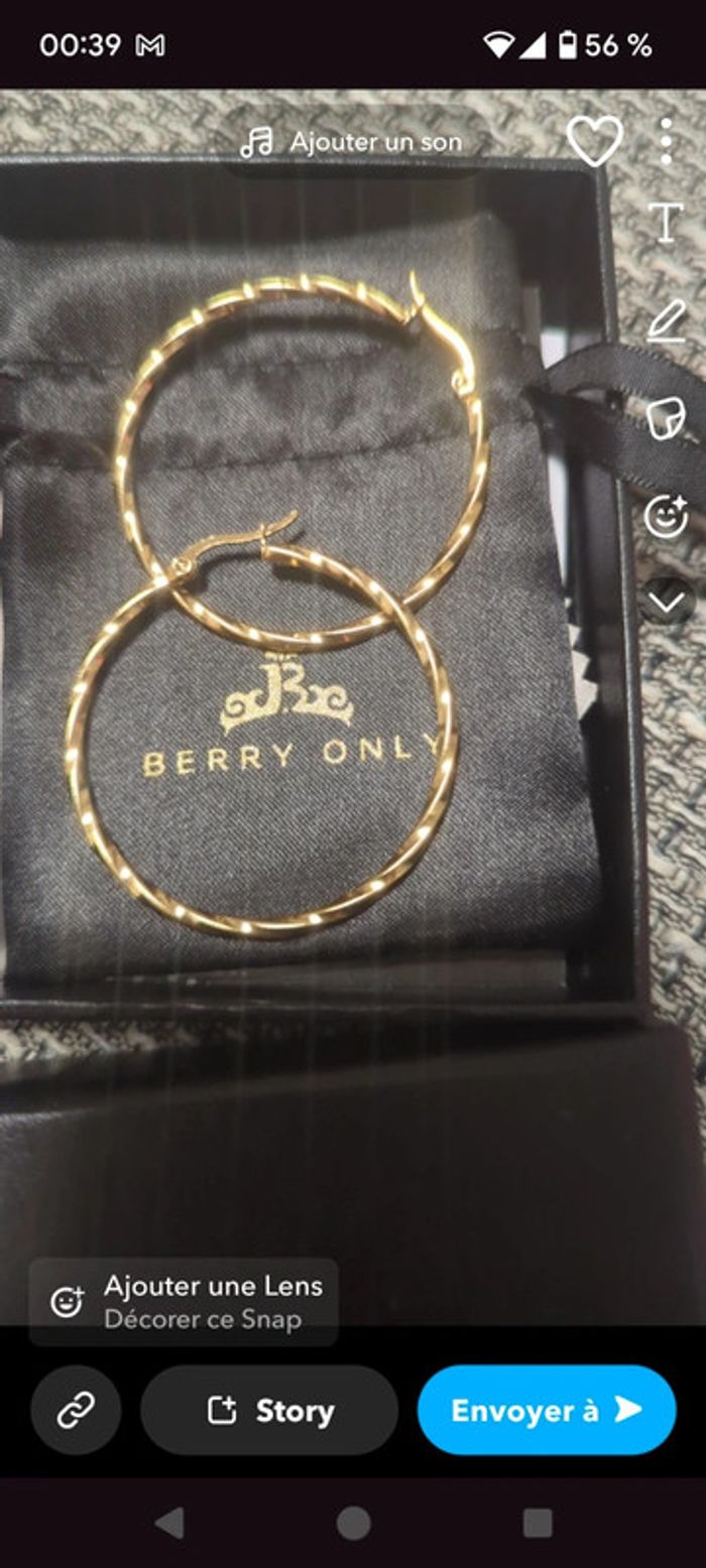 Boucles d'oreilles créoles torsadé