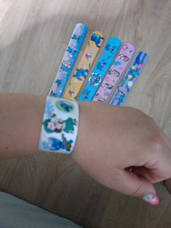 Lot de 6 bracelets clap Stitch ohana slap
