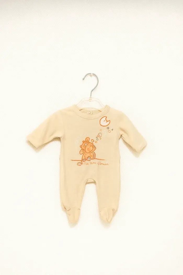 💚Pyjama bébé jaune "The River of Dreams" motif vache – T. 1 mois