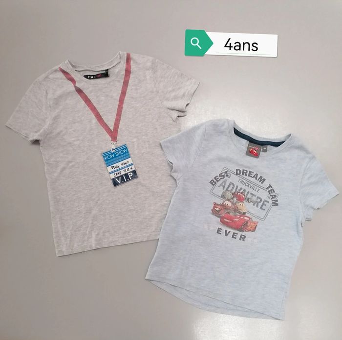 Lot de 2 tee-shirt Ikks Cars 4ans