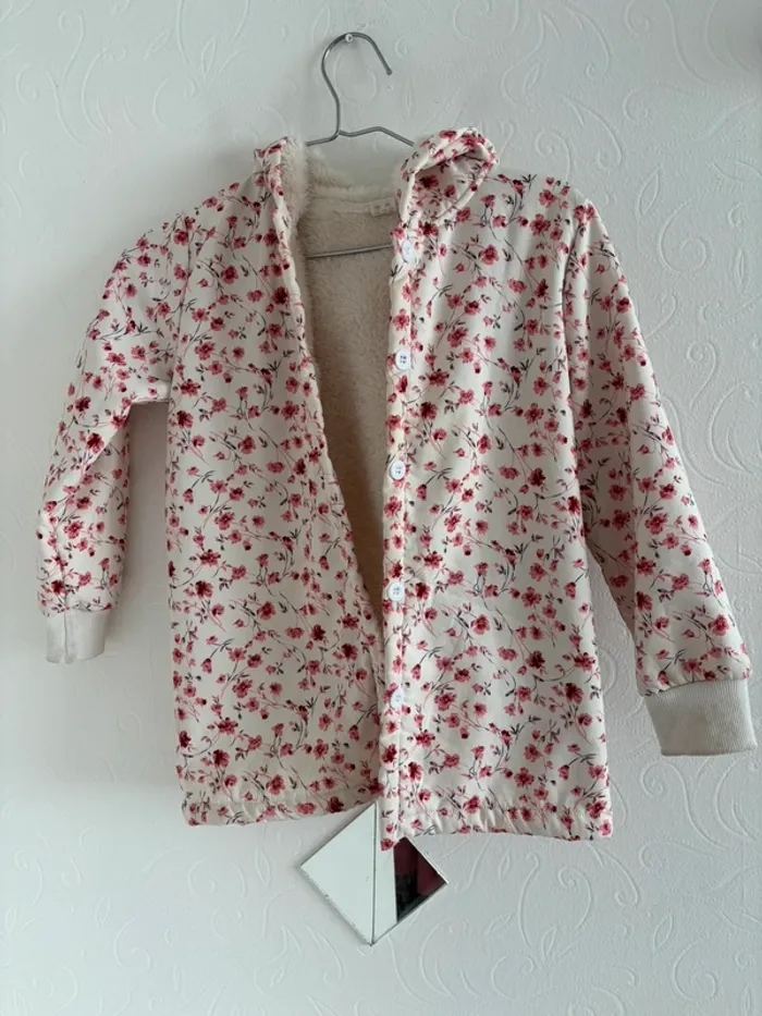 Veste fleurie polaire 6 ans