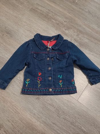 Veste en jean brodée et doublée