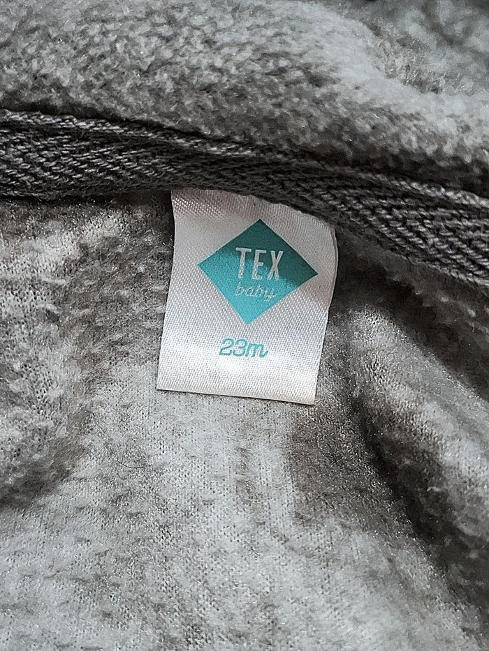 Gilet polaire zippé bébé Tex Baby – 24 mois – gris/noir – chaud et doux - photo numéro 7