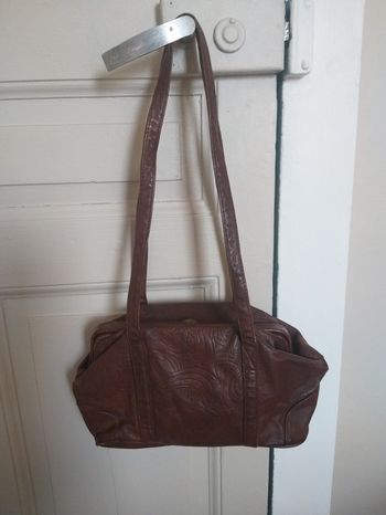 Sac porté épaule cuir marron