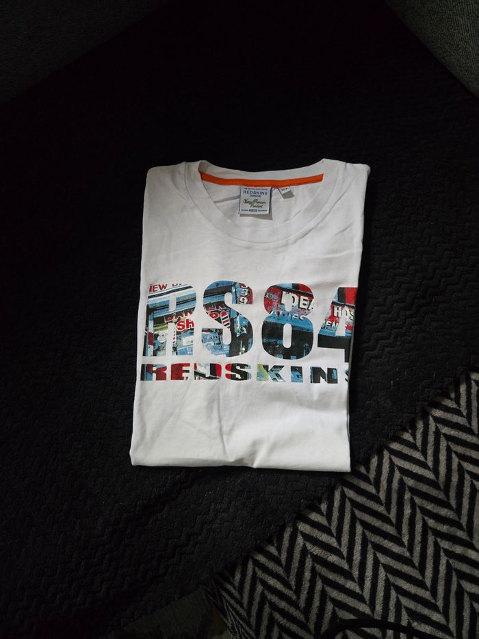 Tee shirt ado 16 ans  Redskins blanc neuf