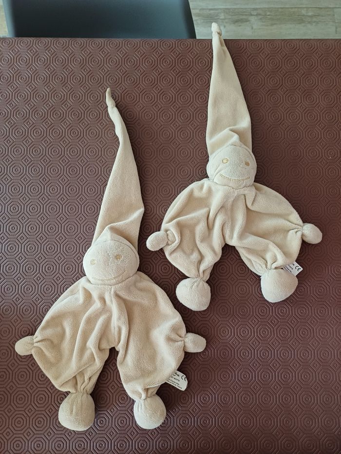 Double doudou lutin beige domiva