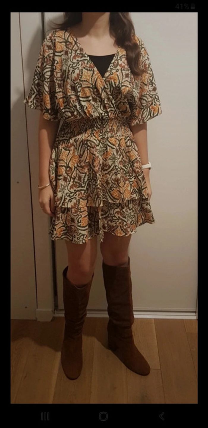 Robe zara courte imprimée - photo numéro 3
