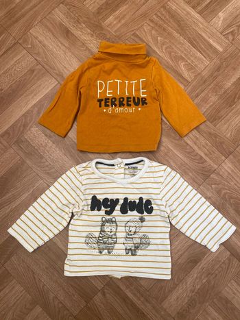 Lot de 2 t-shirt à manches longues Kiabi