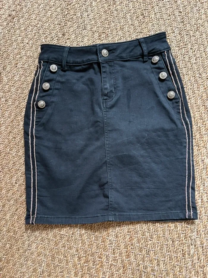 Mini jupe jean noir