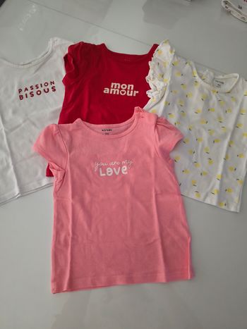 Lot de 5 t-shirt bébé fille