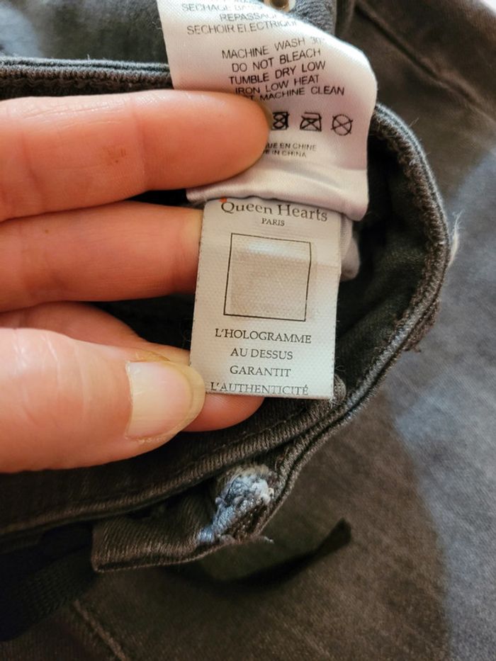 Jean gris skinny taille lacet - photo numéro 6