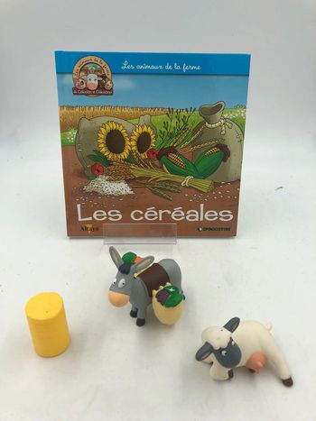 Livre + figurines Altaya les animaux de la ferme N•56 les céréales