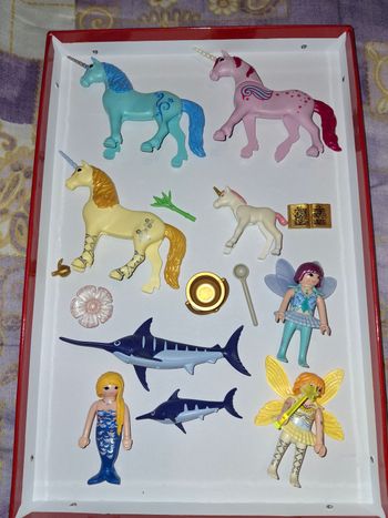 Lot playmobil licornes fées sirene
