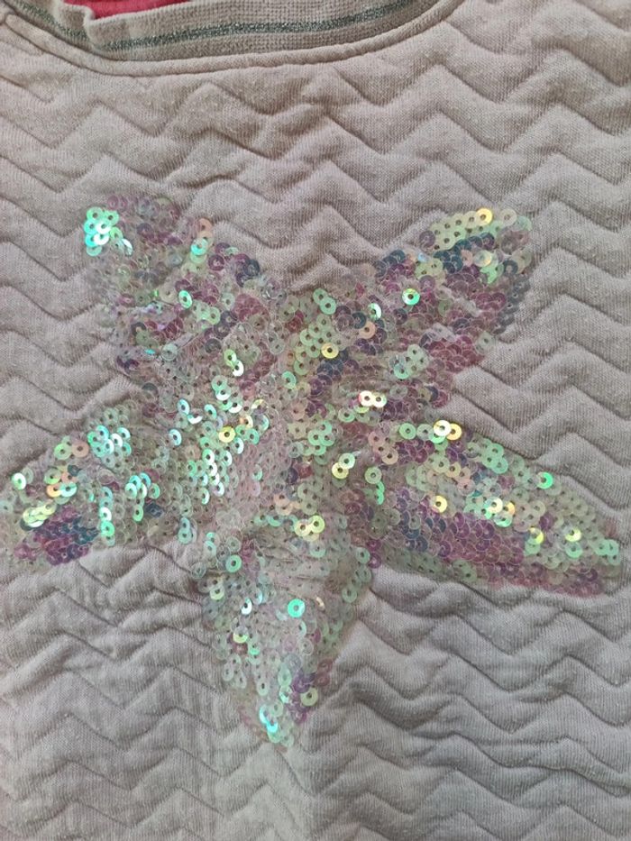 Lot 3 pulls fille 4 ans rose étoile tigre cœur Okaïdi DPAM - photo numéro 3