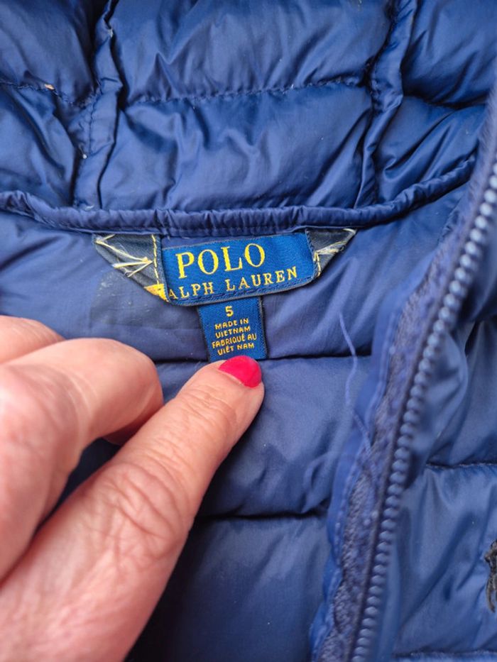 Ralph lauren blouson duvet taille 5 ans - photo numéro 3