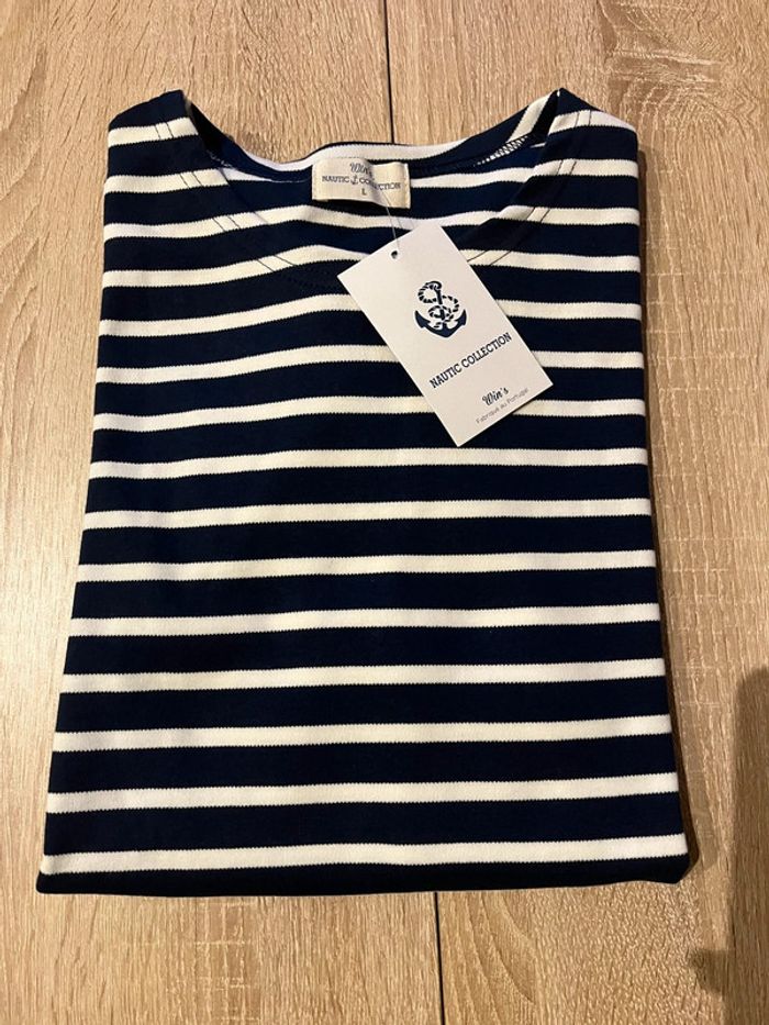 Marinière classique bleu et blanc taille L - photo numéro 7