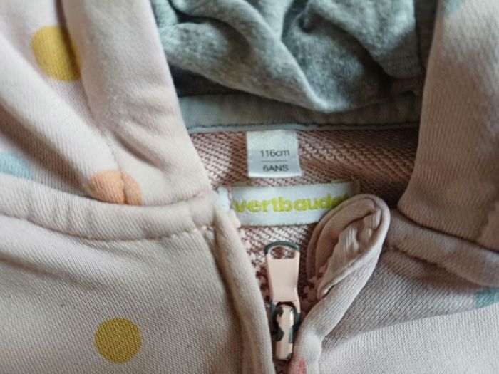 Sweat zippé à capuche en 6 ans de vertbaudet - photo numéro 3