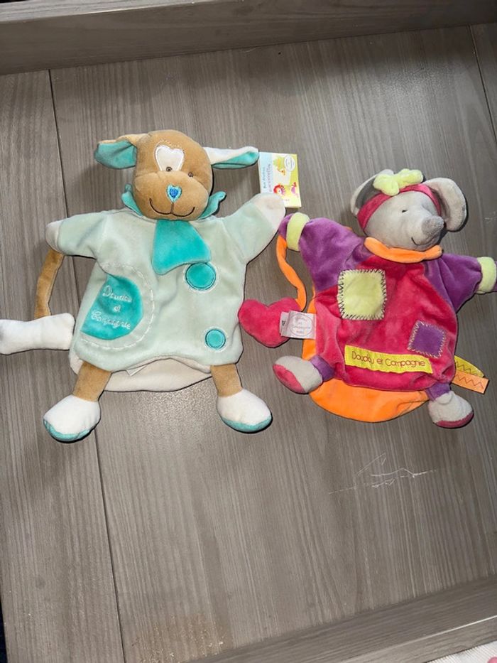 Lot de 2 Doudou marionnette doudou et compagnie