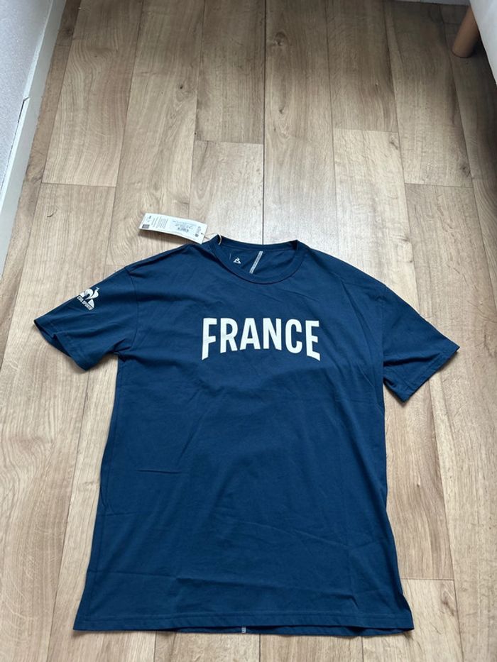 T-shirt bleu Le Coq Sportif équipe de France collector M
