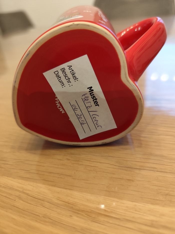 Tasse cœur rouge - photo numéro 4
