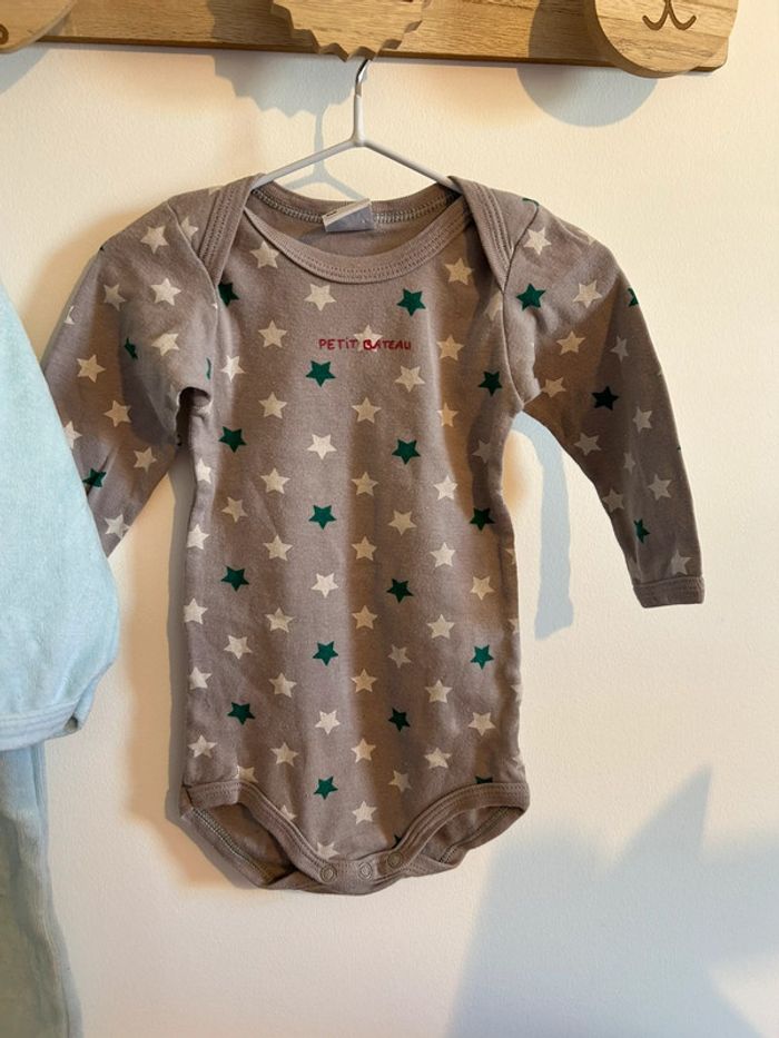 Pyjama velours et body manches longues - 6 mois - photo numéro 3