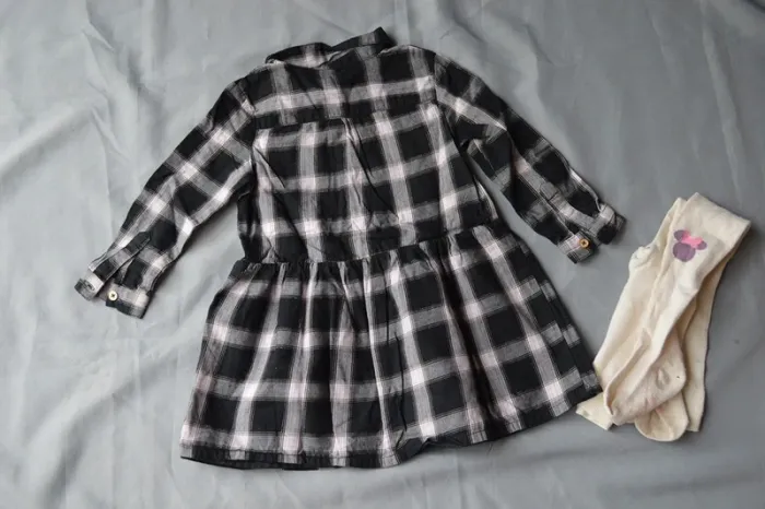 Robe chemise carreaux Orchestra fille 4 ans Noir/Blanc - photo numéro 4