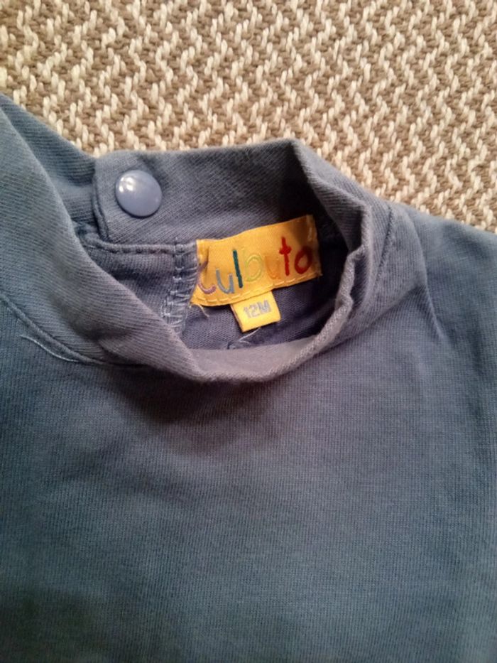 T-shirt manche longue bleu T.12 mois - Culbuto - photo numéro 8