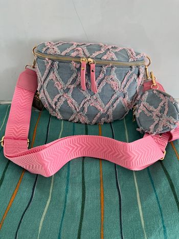 Sac banane bleu et rose 