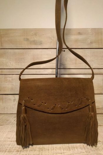 sac vintage yves saint laurent rive gauche daim kaki à 320€