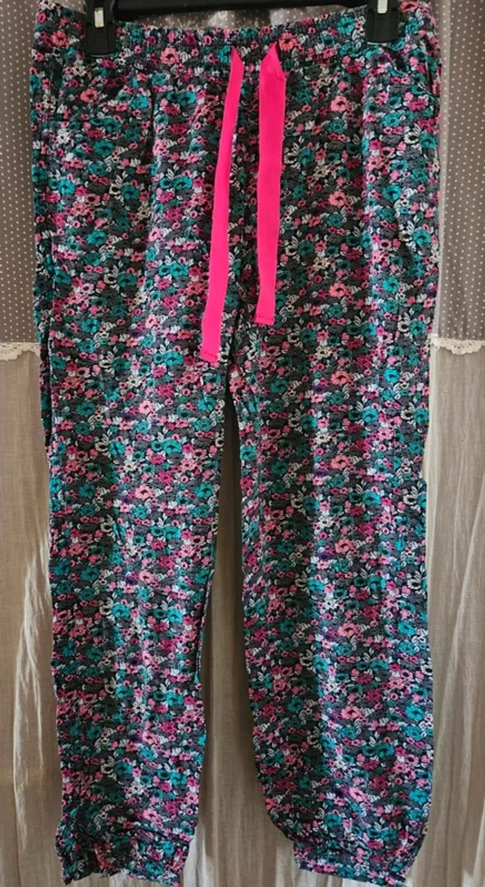 Pantalon fleuri Cordon rose Undiz Taille M - photo numéro 2