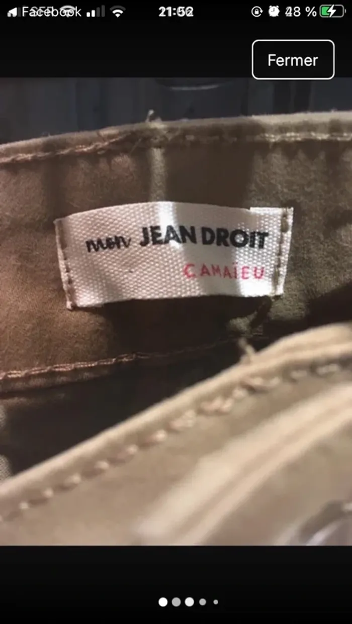Superbe pantalon de marque Camaïeu en 44 excellent état matière très agréable - photo numéro 2
