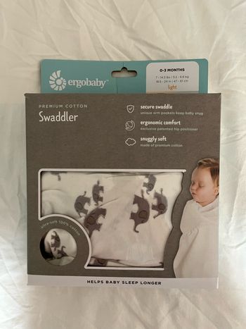 Couverture d'emmaillotage éléphant Ergobaby