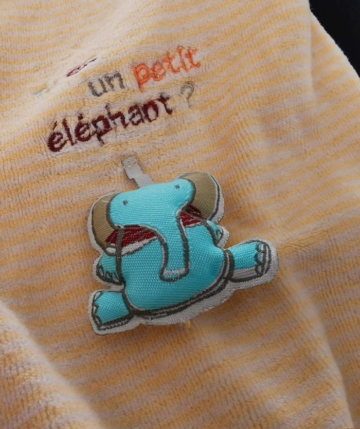 Pyjama 👣 velours ouverture devant, kiabi 0mois /50cm grenouillère - photo numéro 5