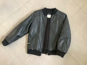 Veste cuir doublé polaire Kiabi 8 ans