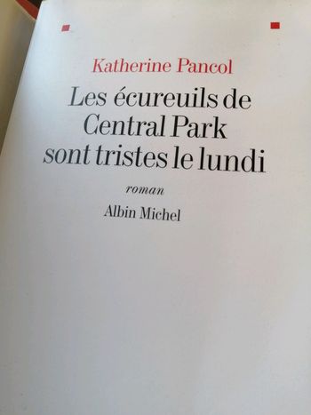 Les ecureuils de central park sont tristes le lundi