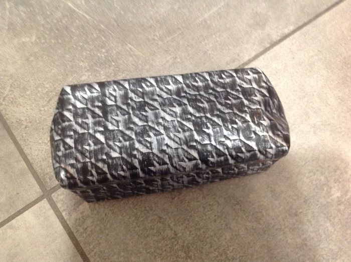 Trousse grise et noire argentée motifs géométriques - photo numéro 3