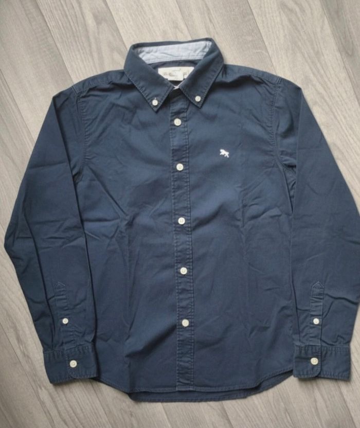 Chemise couleur marine manches longues H&M - photo numéro 2