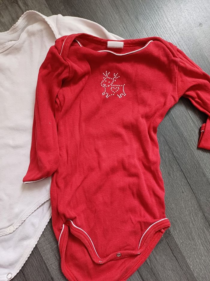 3 bodies manches longues 12 mois - photo numéro 4