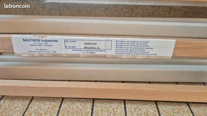 Lit bebe évolutif sauthon avec matelas - photo numéro 3