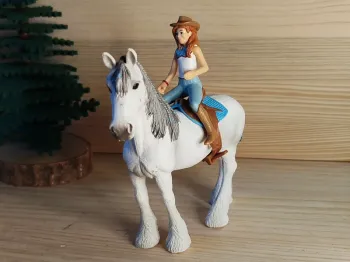 Schleich cavalière Cowgirl et sa jument Figurine équitation
