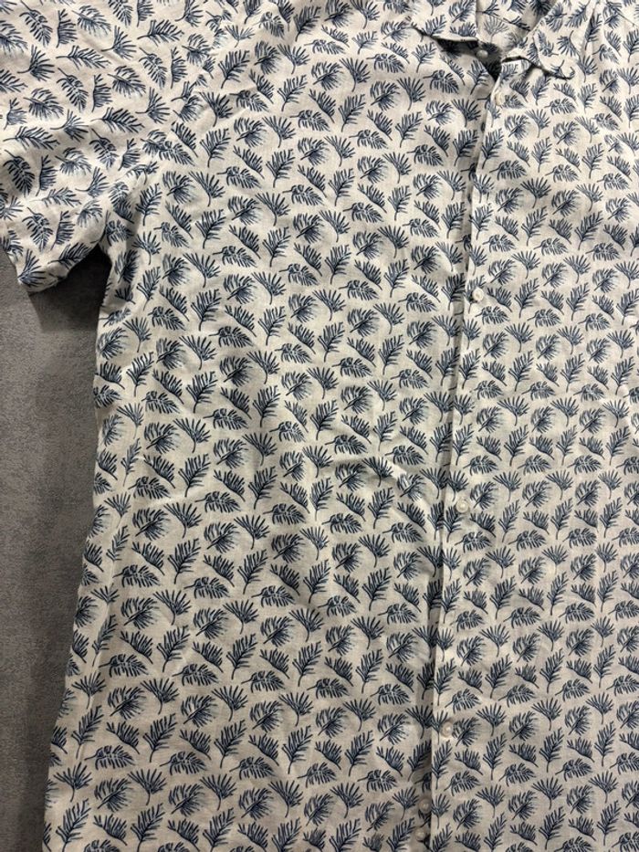 Chemise Manche courte en lin à motif Celio Taille XL - photo numéro 2